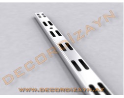 Conical Stick, 200 - 240cm, Italian, Chrome - White